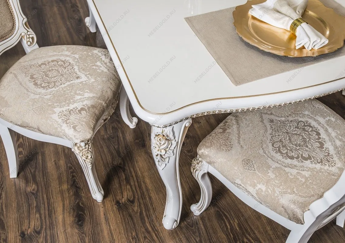 Стол Натали прямоугольный белый глянец | изображение 8