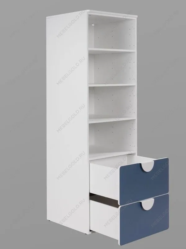 Стеллаж Пикси, с двумя выдвижными ящиками 60x57x180, озорной василек | изображение 11