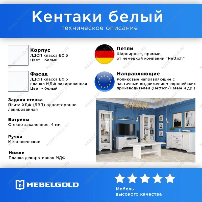 Спальня Кентаки белый | изображение 1