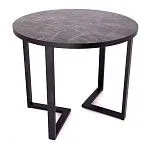 Стол круглый Лофт Зиг-Заг (ЛДСП 32 мм /Марцена темный / кромка чёрная) | изображение 2