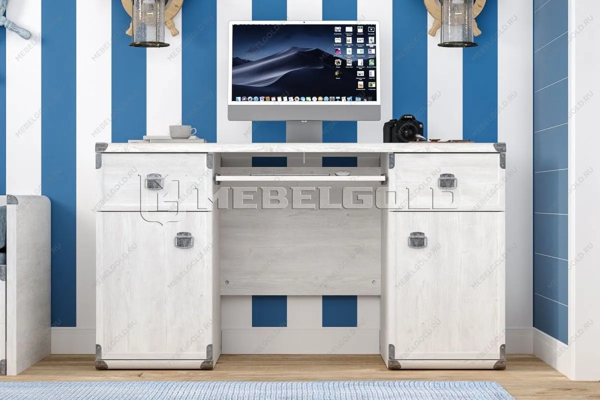 Стол письменный Индиана JBIU2D2S сосна каньон - Выставка Лобня | изображение 1