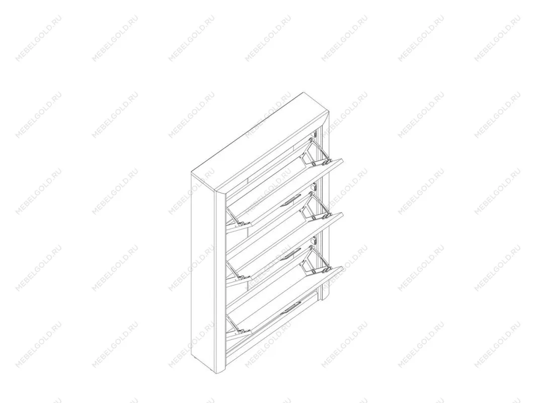 Тумба для обуви Коен BUT 3D ясень снежный | изображение 6