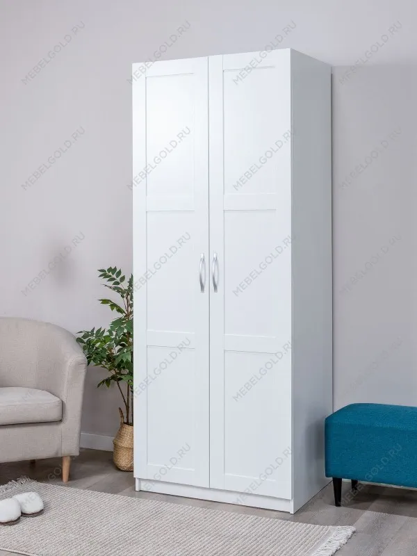 Шкаф Пегас, 2 двери сборные, 78х58х202 см, белый | изображение 3