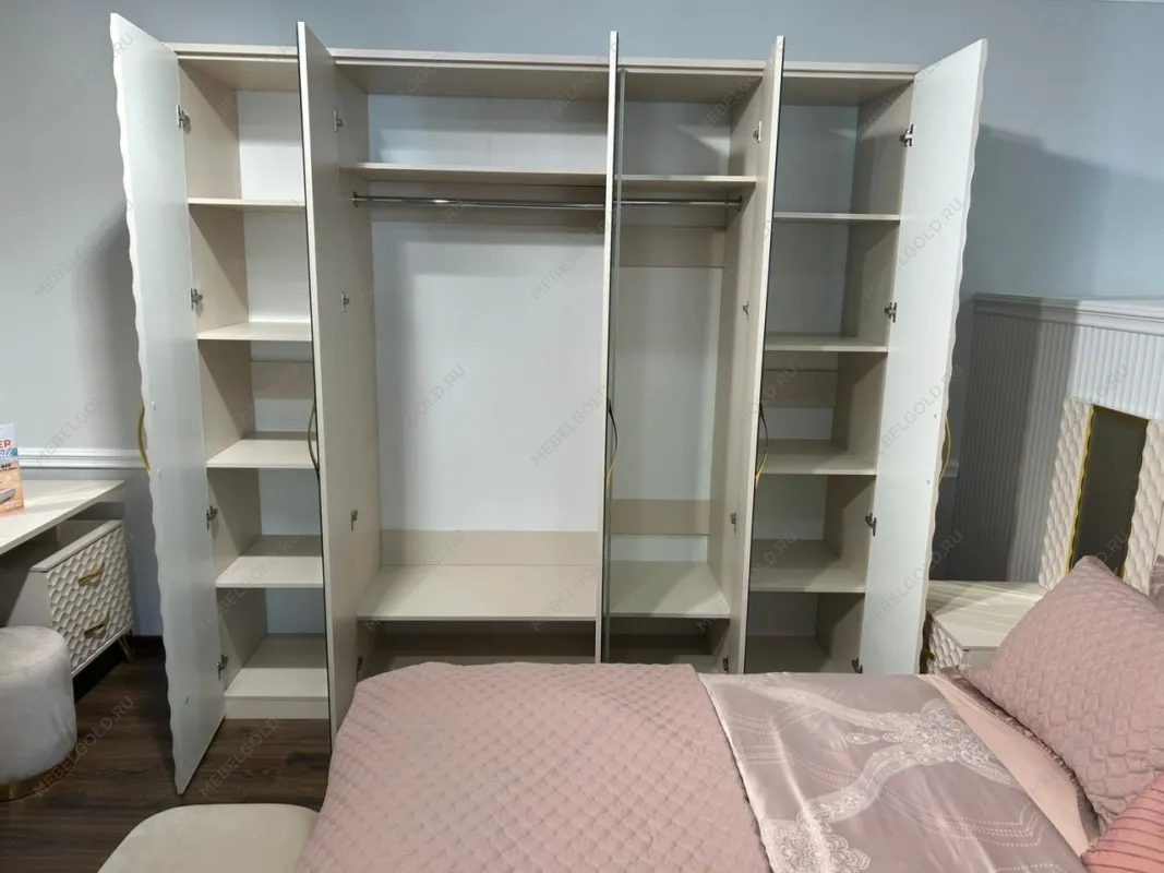 Шкаф Лара 5-дверный бежевый глянец | изображение 2