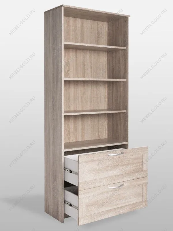 Стеллаж Сириус, 2 ящика, 78х35х190 см, дуб сонома | изображение 10