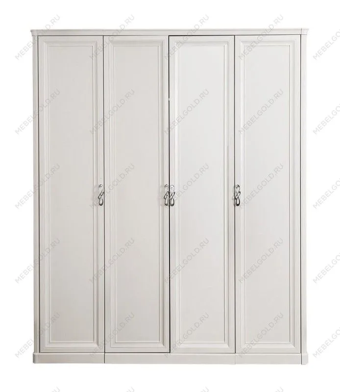 Шкаф Мишель 4-дверный (2+2) без зеркал белый матовый | изображение 1