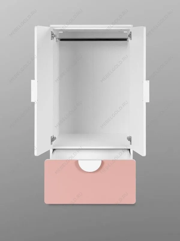 Шкаф распашной Пикси, с двумя дверьми, полкой и одним выдвижным ящиком 60х57х120, мечтательный пион | изображение 12