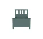 САГА кровать одинарная 90х200 темно-бирюзовая | изображение 1