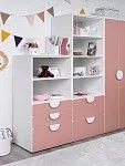 Стеллаж Пикси, с двумя выдвижными ящиками 60x57x180, мечтательный пион | изображение 6