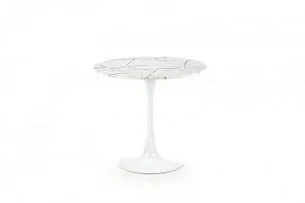 Стол обеденный Halmar DENVER (белый мрамор/белый)