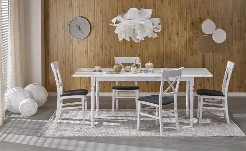 Стол обеденный Halmar NELSON 160 (белый/белый)