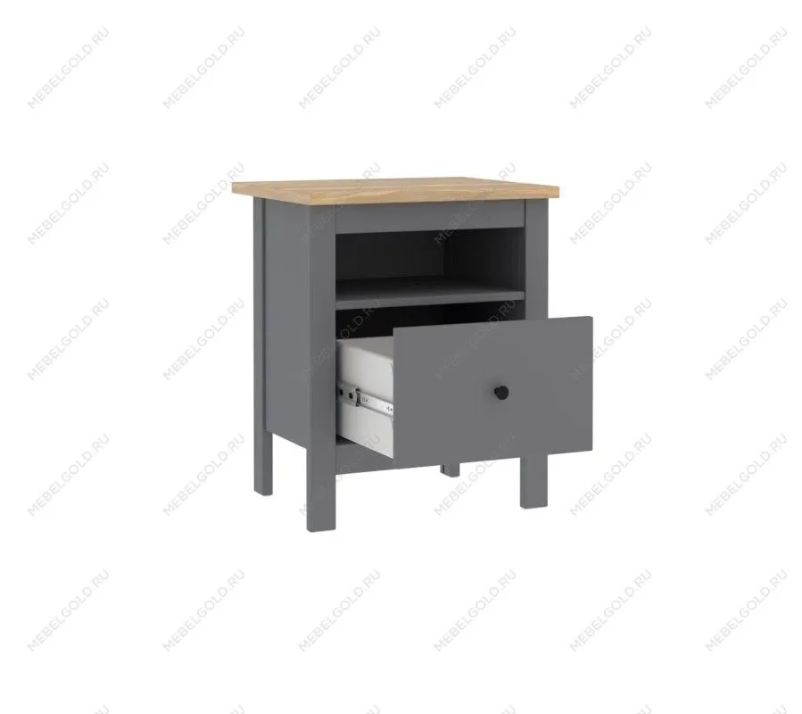 САГА тумба прикроватная серая/ясень | изображение 2