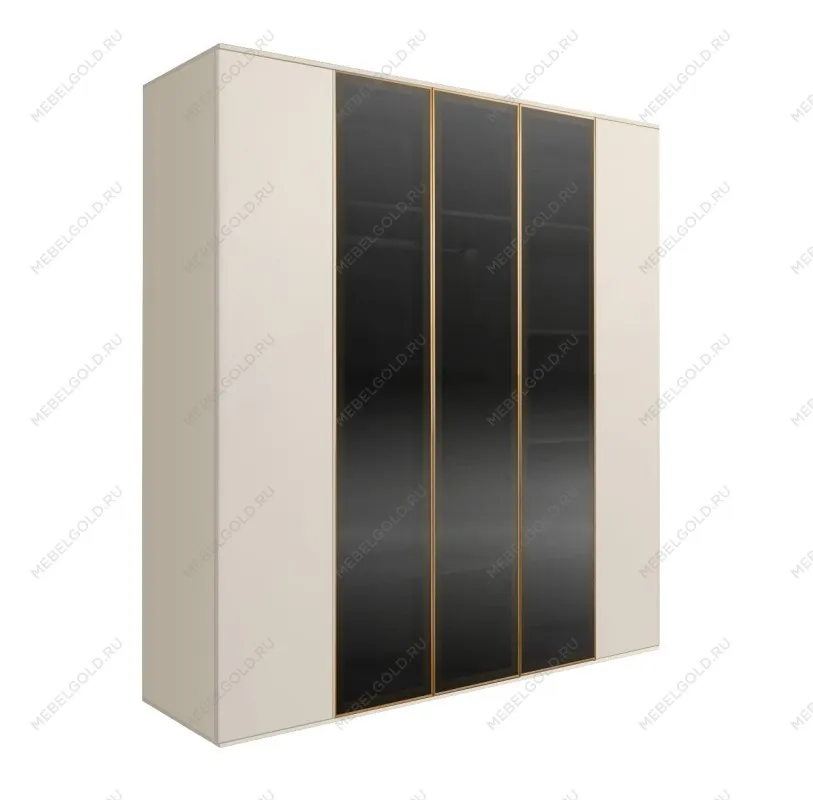 Шкаф 5-ти дв. Bogemia Air (Слоновая кость/Золото) БМШ2/5(3)