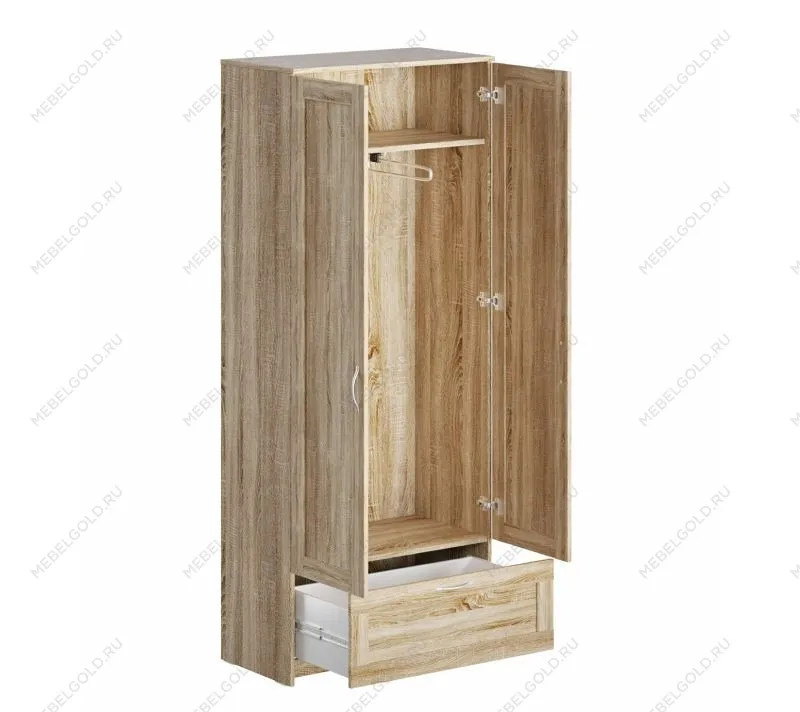 БРИМНЭС / СИРИУС Шкаф ИКЕА / IKEA для одежды 2 двери и 1 ящик сонома | изображение 2