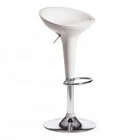 Стул барный NAIL (mod. KY801) белый/хром