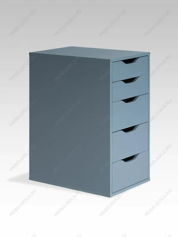 Комод Ингар, 5 ящиков, 36x71x53 см, серо-бирюзовый | изображение 5