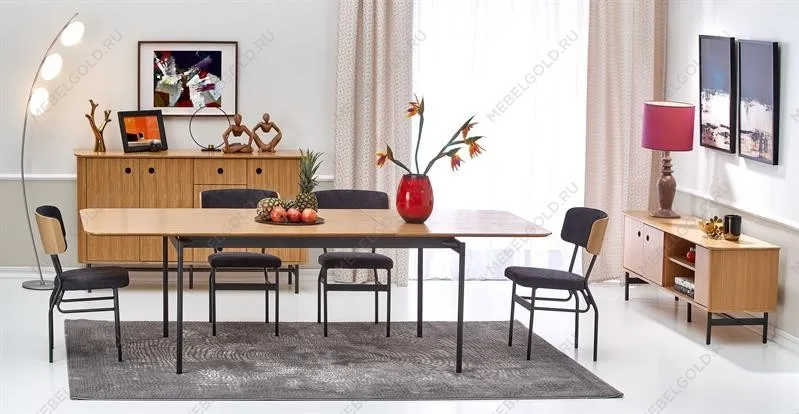 Стул кухонный Halmar SMART (дуб натуральный/черный) | изображение 2