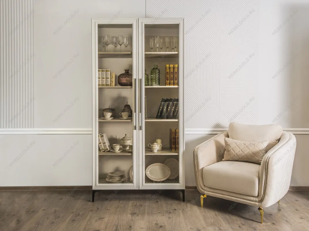 Витрина Стелла 2-ств светло серый камень | изображение 8