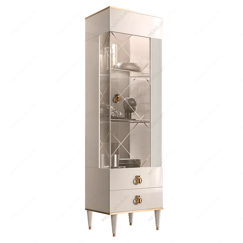 Витрина 1-ств. (правая) Римини СОЛО (слоновая кость золото) РМВ1-1С (s) - Выставка м. Марьина роща