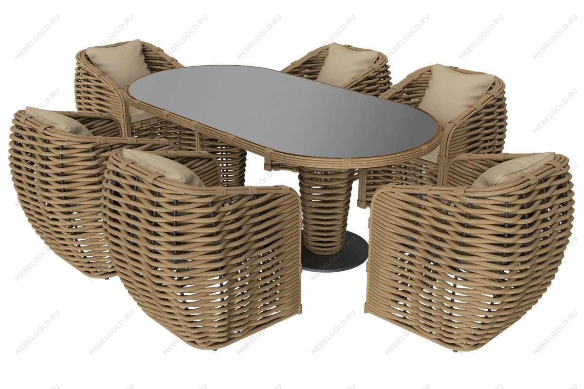 MOKKA MAJORCA стол обеденный, цвет соломенный | изображение 7