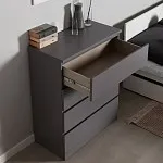 Комод Варма, 4 ящика, 80х100х40 см, эмаль серая | изображение 3