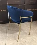 м. Марьина Роща - Стул Пиза темно-синий бархат ножки матовое золото | изображение 2