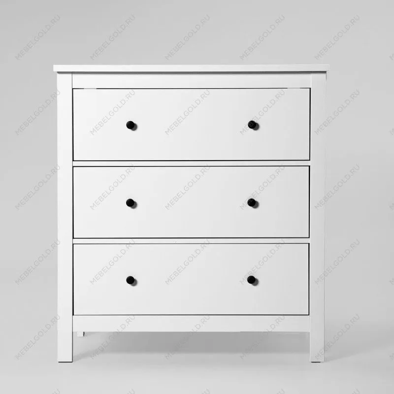 САГА комод 3 ящика белый | изображение 2