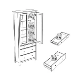 САГА шкаф с витриной 90 белый | изображение 4