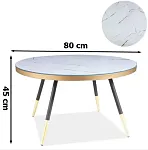 Стол журнальный Signal VEGA B (мраморный эффект/черный) | изображение 1