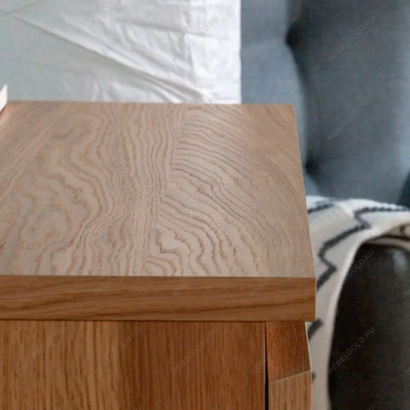 Комод Варма, 6 ящиков, горизонтальный, 160х78х40 см, шпон натурального дерева, дуб беленый | изображение 3