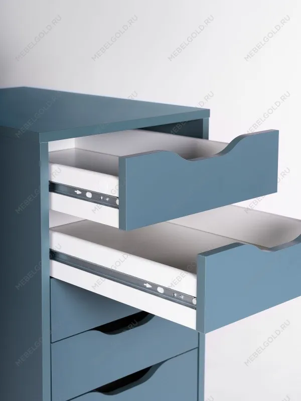 Комод Ингар, 8 ящиков, 36x102x53 см, серо-бирюзовый | изображение 9