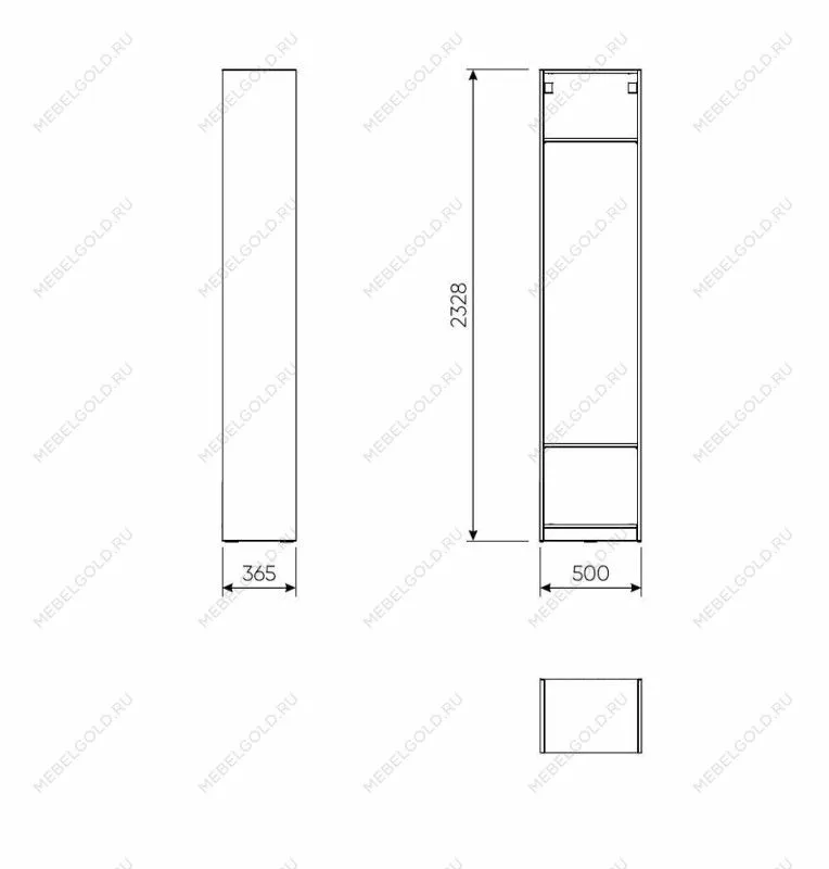 Модуль гардероба МАКС, 50х36х233 см, белый | изображение 2