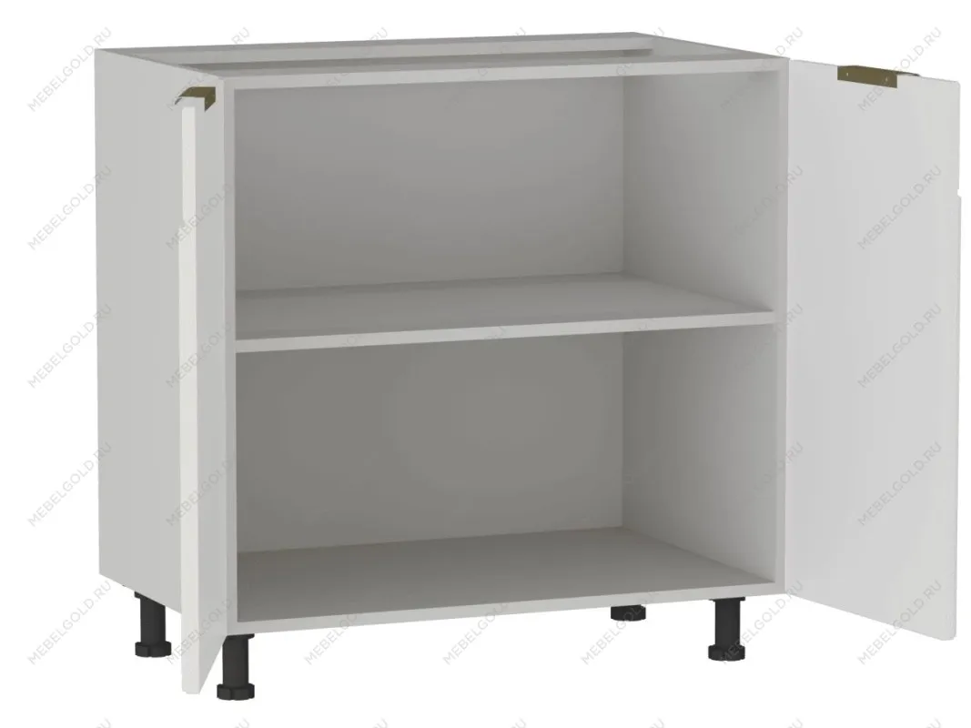 Стол 2-х дверный С-80, Берта (800*528*820) Экокожа Белый, 25309 | изображение 1