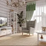 Кресло для отдыха Саари светло-серое, ткань рогожка | изображение 3