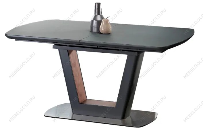 Стол обеденный Halmar BILOTTI, раскладной (темно-серый/орех)