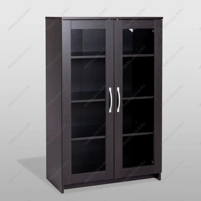 БРИМНЭС / СИРИУС тумба ИКЕА / IKEA 2 двери со стеклом 78х123 Дуб Венге | изображение 1