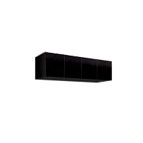 Антресоль для 4-х дверного шкафа Римини (Черный/серебро) РМАН-1(4)