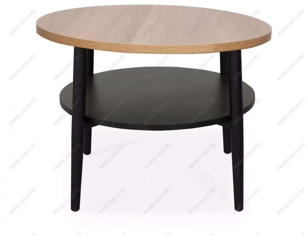 Стол журнальный Signal ELLA B (дуб/черный) 60/45 | изображение 1