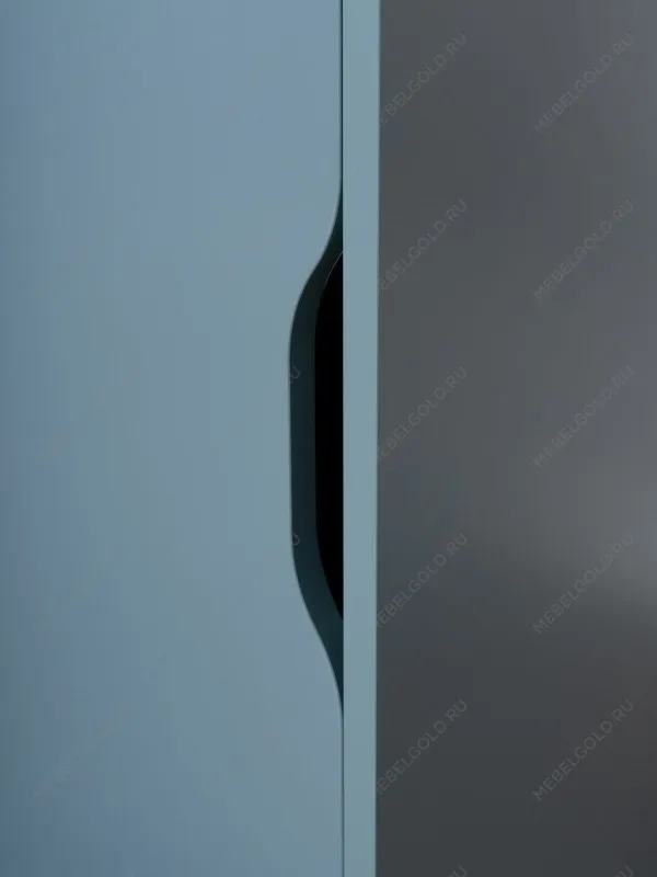 Стол письменный Ингар, с дверцей , 120х75х55 см, серо-бирюзовый/черный, столешница дуб беленый | изображение 6