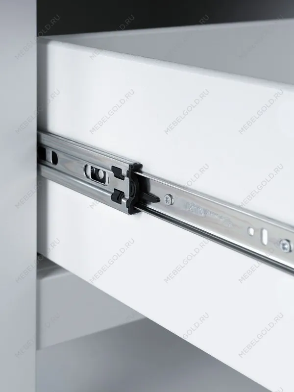 Тумба ТВ Сага, 3 ящика, 131х42х63 см, белая/ясень | изображение 3