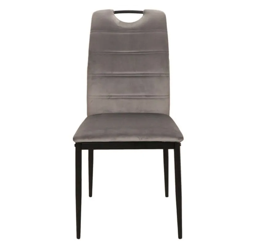Стул кухонный SIGNAL RIP VELVET (серый/черный)