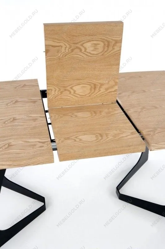 Стол обеденный Halmar VELDON раскладной (дуб натуральный/черный) | изображение 5