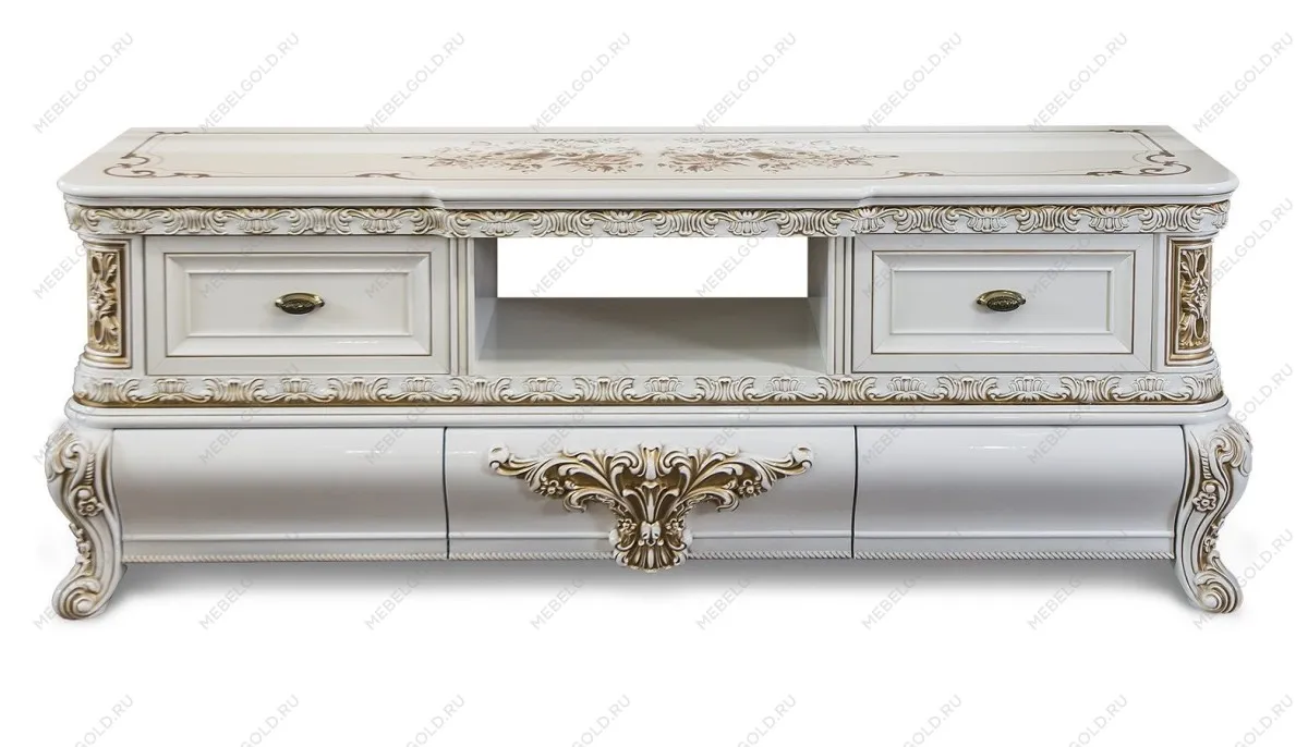 ТВ Тумба Алсу белый глянец | изображение 1