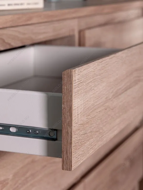 Комод Кастор, 6 ящиков, 129х40х71 см, дуб сонома | изображение 6