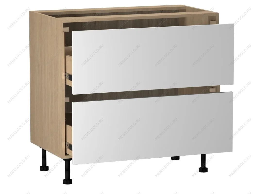 Стол с ящиками СЯ-90 (2), Женева (900*520*870) Дуб Палермо/Белый матовый, 22421 | изображение 1