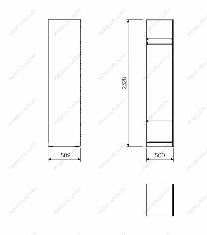 Модуль гардероба МАКС, 50х58х233 см, белый | изображение 4