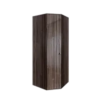 Шкаф угловой Римини (Орех империя/Серебро) РМШУ2/1