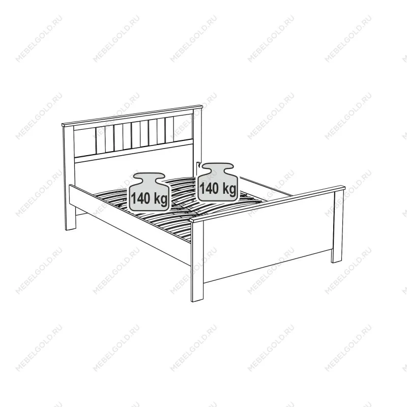 Кровать двуспальная Сага, 140х200 см, темно-бирюзовая | изображение 11