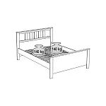 Кровать двуспальная Сага, 140х200 см, темно-бирюзовая | изображение 11