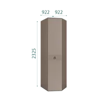 Шкаф угловой Римини СОЛО (Мокка/Серебро) РМШУ2/1(s)